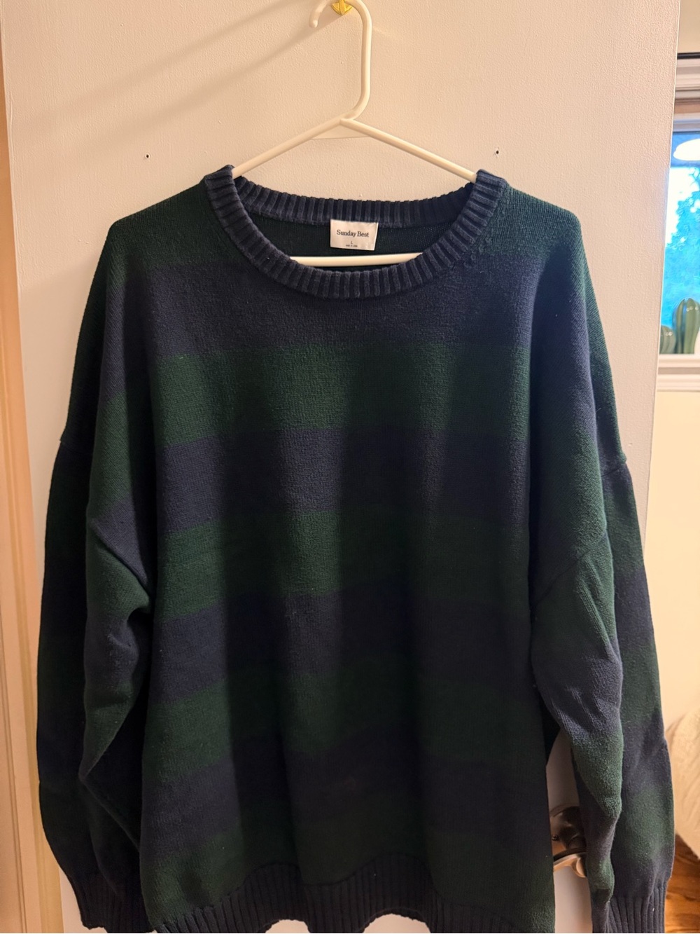 Sunday Best Navy & Forest Green Striped Sweater